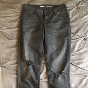 Old Navy Rockstar black destroyed denim